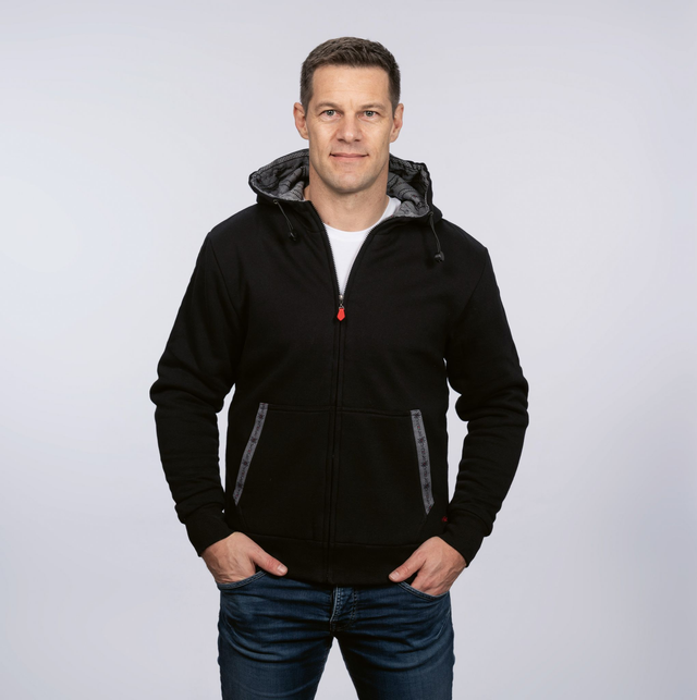 Sweat à capuche fermeture éclair - doublé - pour homme et femme