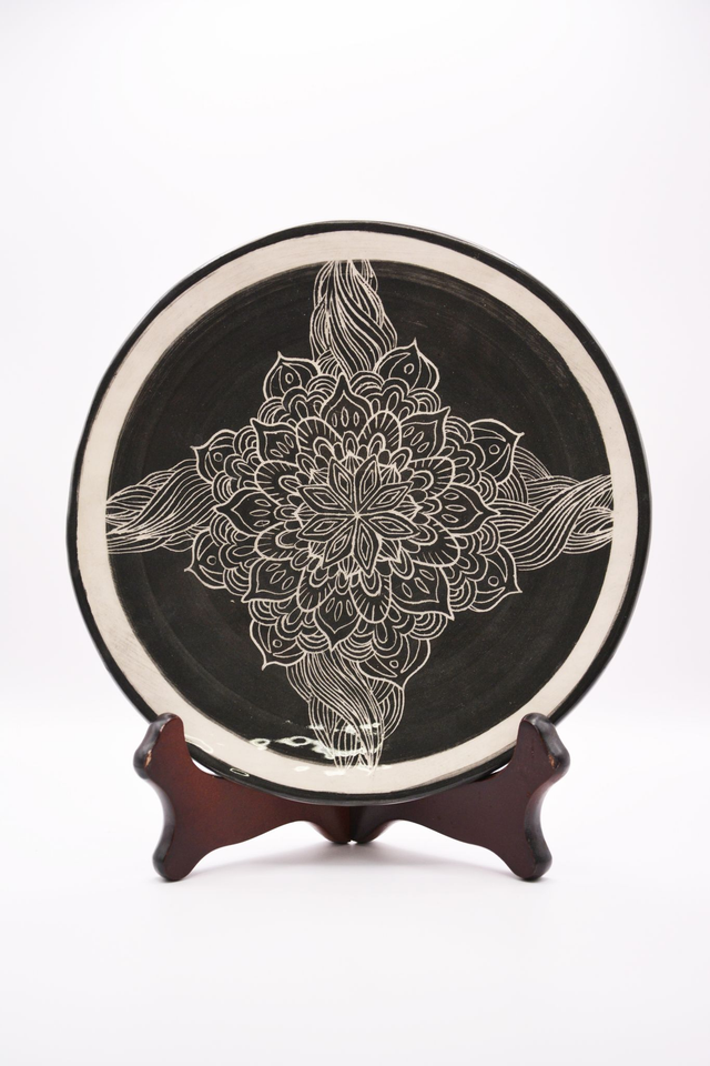 Assiette Mandala tourbillon