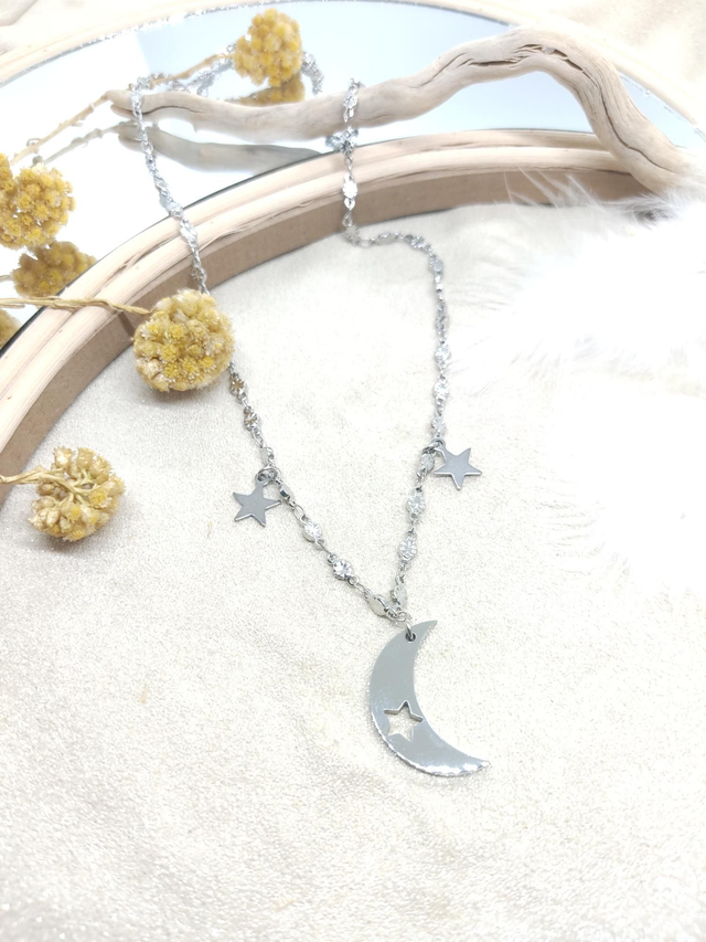 Collier LUNA-STELLA acier