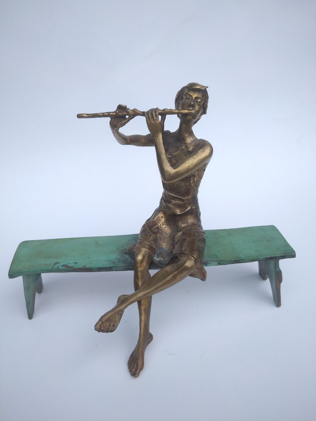 Flecistka, 15x19x11 brąz unikat