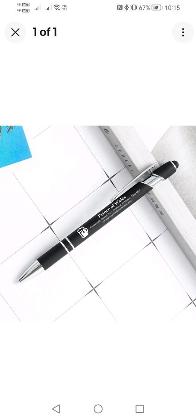Prince of Wales Stylus Pen (Black) 