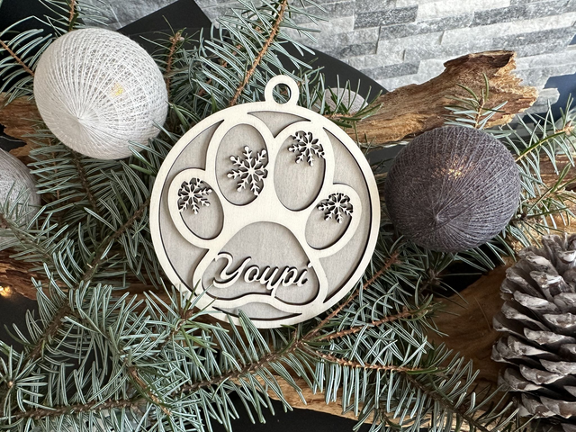 Boule de Noël pour chien &quot;Youpi&quot;