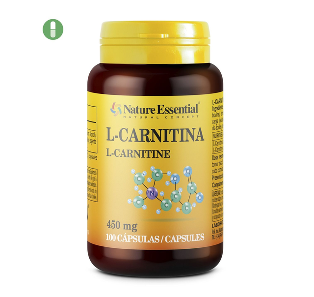 L-carnitina 450 mg. 100 cápsulas de Nature Essential Gratis compra a partir de 100$