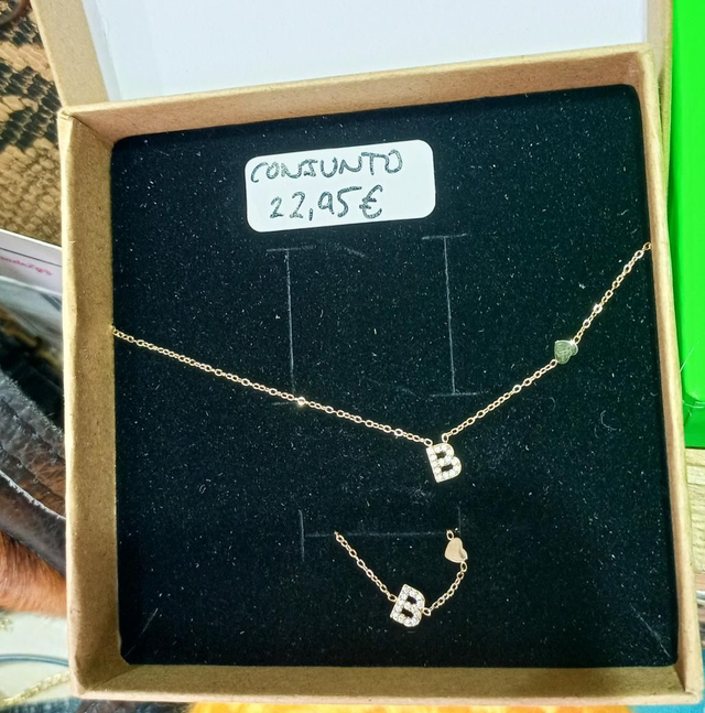 Conjunto gargantilla y pulsera iniciales