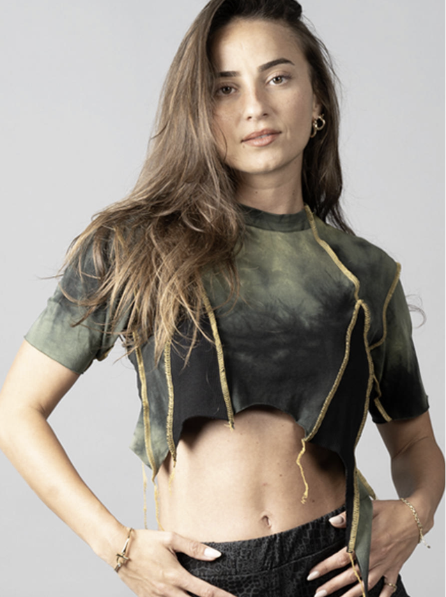 Sonic Crop LIME TD-YELLOW STITCH 412039 