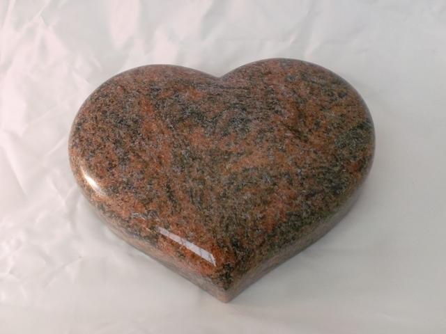 Herz Granit Multi Color Red 20x15x6 cm