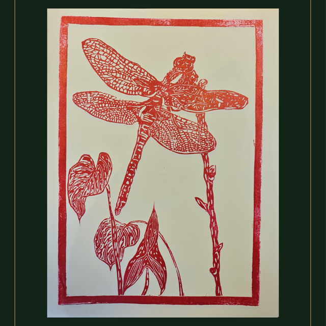 JM Forax - GRAVURE LIBELLULE (N°3)