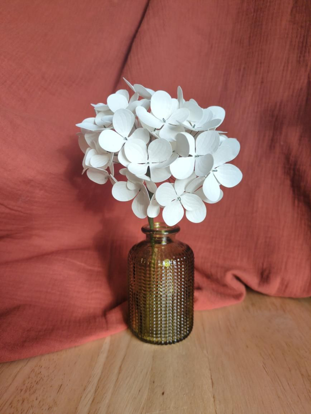 Petit soliflore verre à reliefs vert