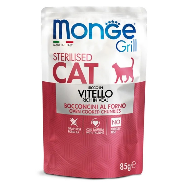 MONGE CAT GRILL STERILIZED VITELLO