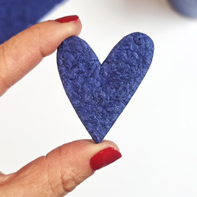 Broche Coeur Recyc'love - Bleu Paloma