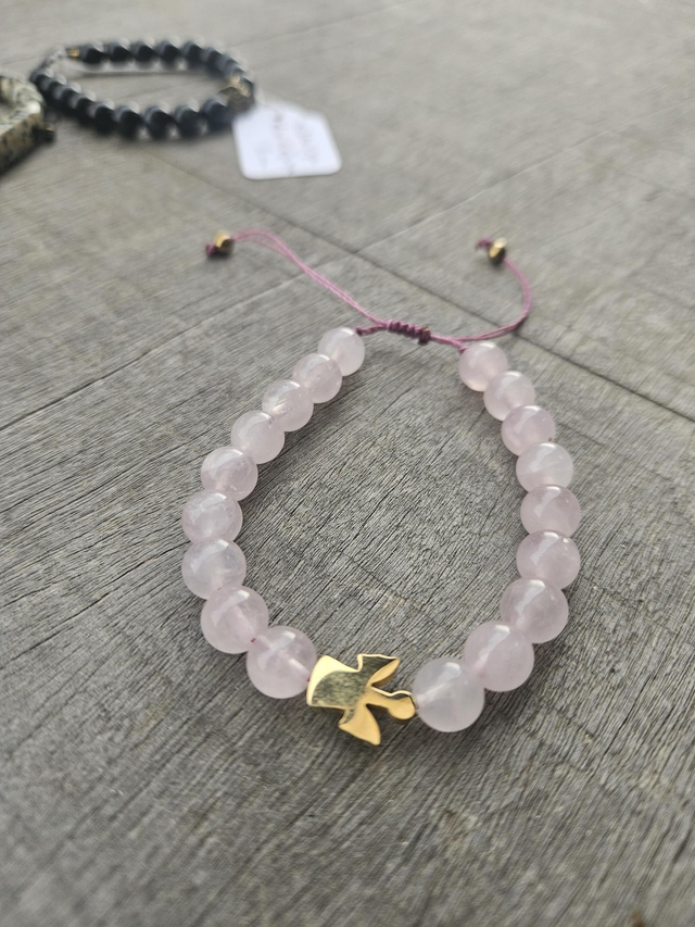 Bracelet ange quartz rose 