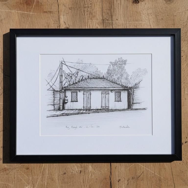 Encre et graphite - case créole #6 - Les Trois Ilets - Martinique 