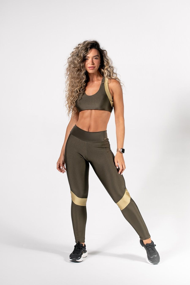 Calça Legging Cós Alto Vulcano | Dalla Pelle
