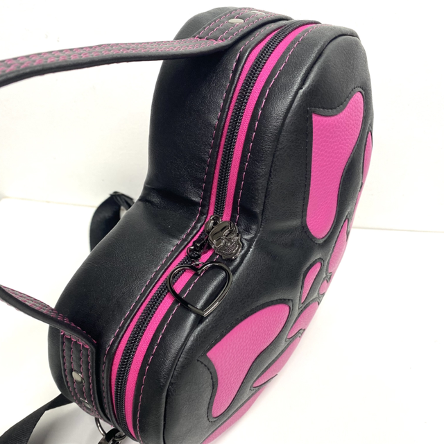 Pink Drippy Pumpkin Heart shaped crossbody Bag