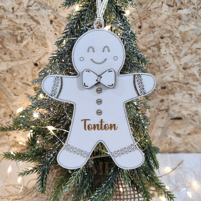 Décoration sapin - Bonhomme pain d'épice "TONTON / TATA"