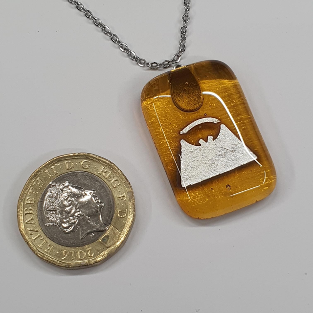 Yellow and silver handbag pendant NEW