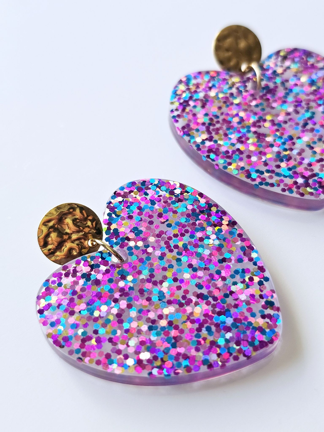 KISS'KISS aux paillettes mauves & bleues