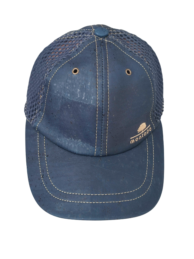 Casquette en liège bleu foncé filet montado