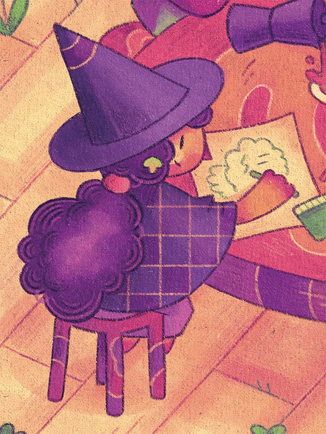Illustration A4 « Une journée dans l'atelier enchanté »