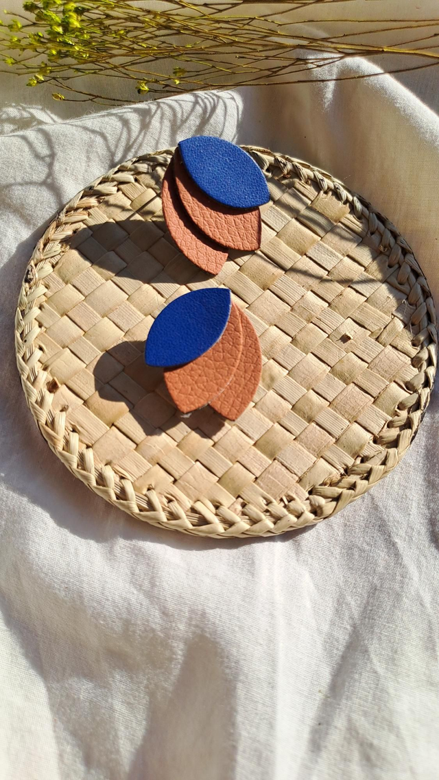 Boucles d'oreilles en matière végétale de pommes