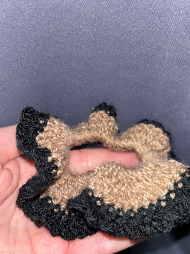 chouchou marron/noir 