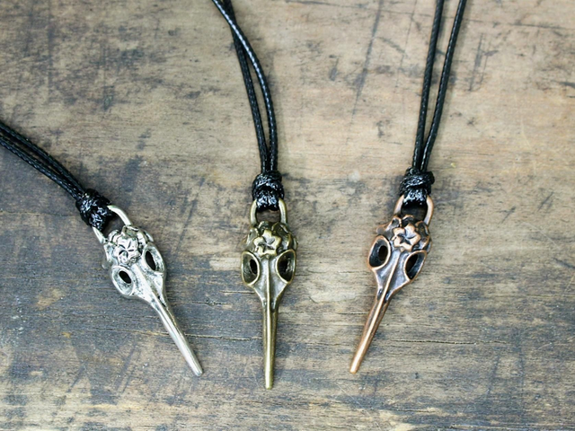 K0041 • Vogelschädel Anhänger Kette