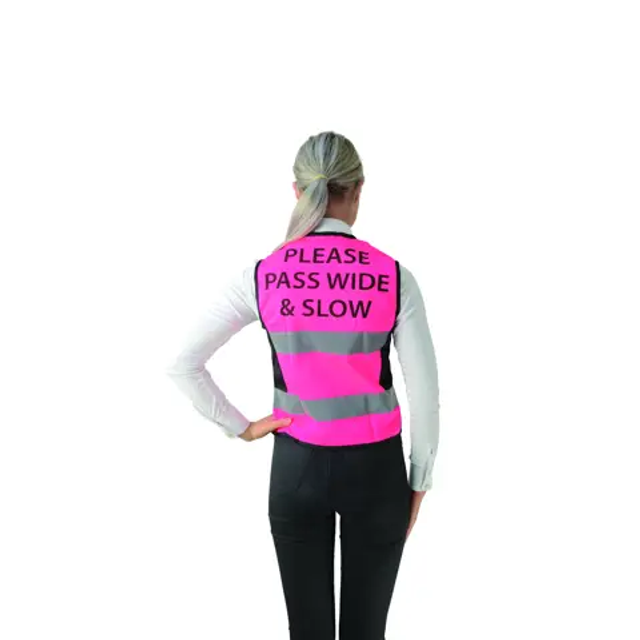 HY Hi Viz Waistcoat - PINK - PLEASE PASS WIDE AND SLOW 