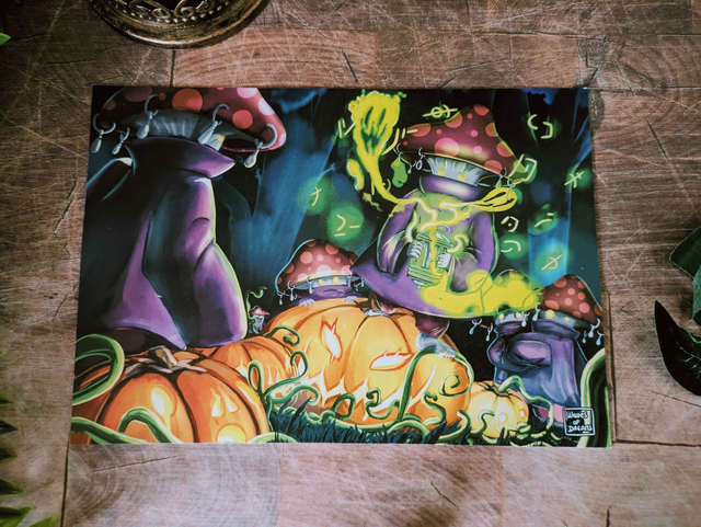 Illustration "Halloween et Faelines" - 14,8 x 21 cm (A5)