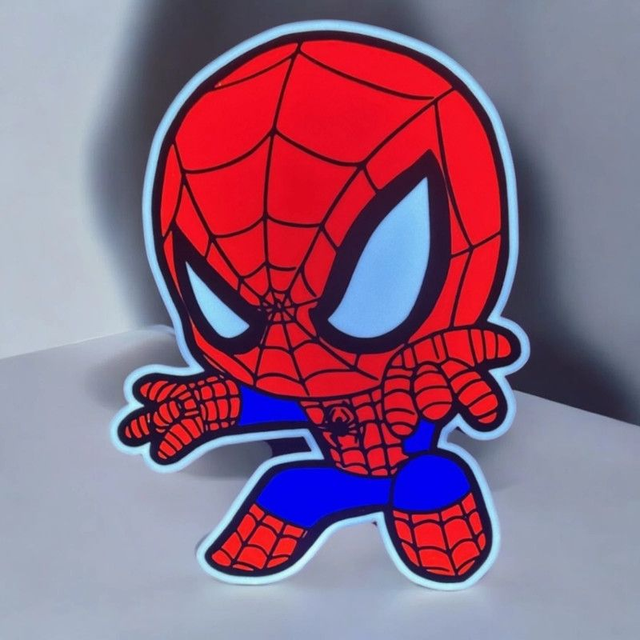 Lampe 3D Spider-Man LED - L’univers Marvel illumine ton espace !