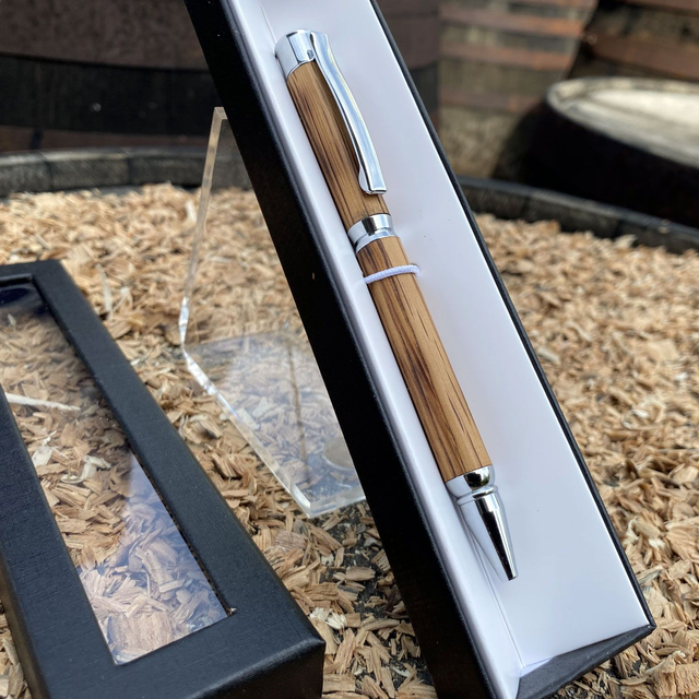 Slim Twist Pen from a Bushmills Whiskey Barrel