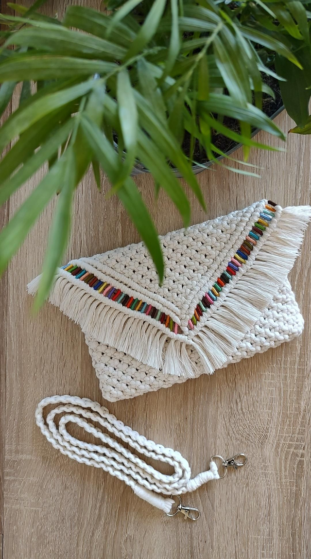 RAINBOW • Sac bandoulière macramé 