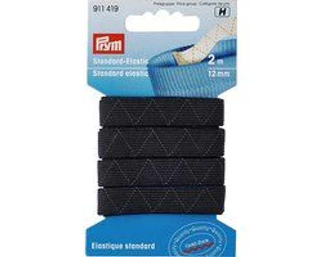 911419 zwart 12 mm / 2 m