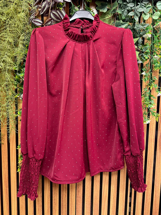 Blouse Lela bordeaux