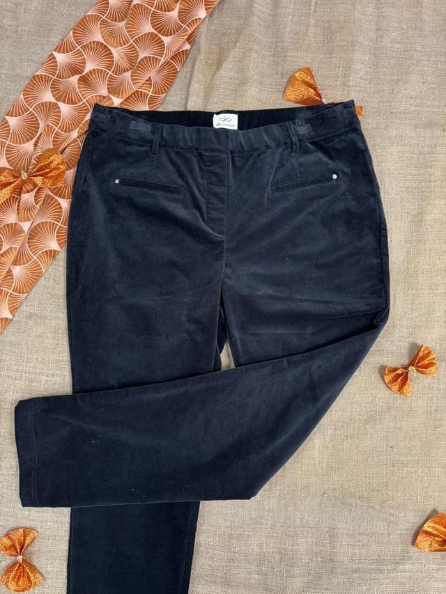 Pantalon en Velours Noir – Julie Guerlande
