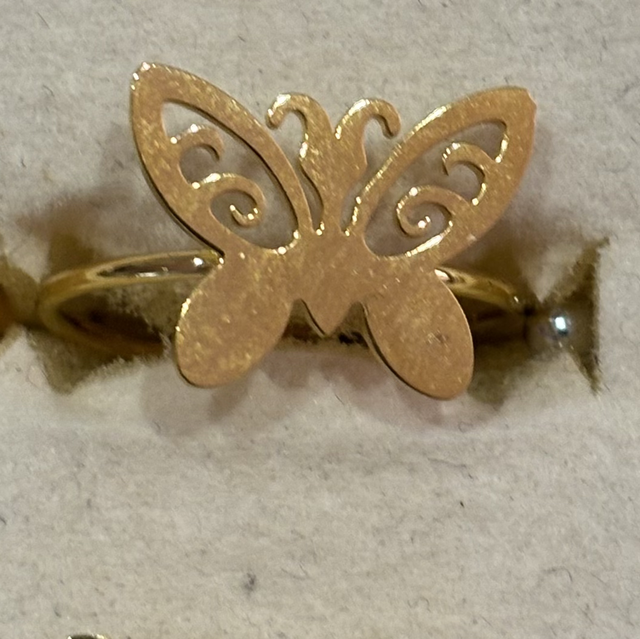 Bague acier papillon 15mm