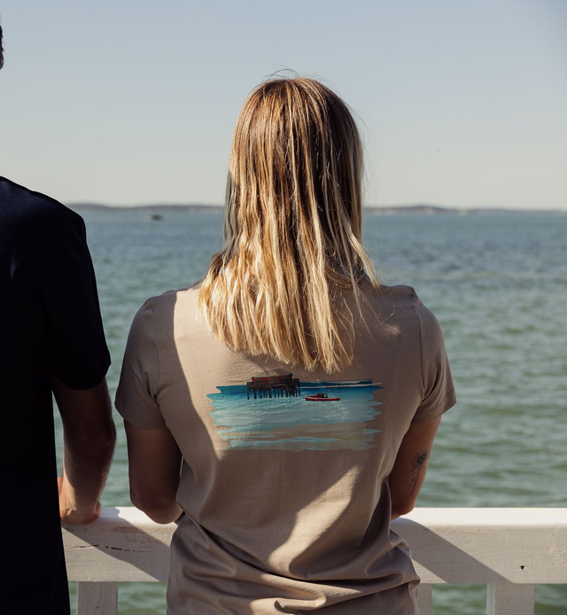 PILOTIS - T-SHIRT COL ROND BEIGE