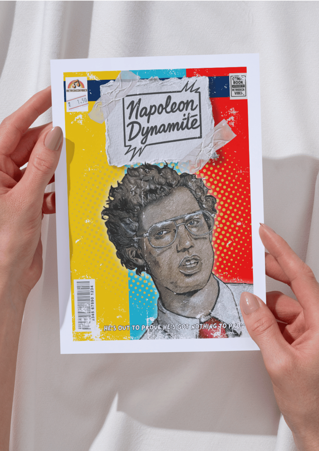 Napolean Dynamite Comic Cover Art Greeting Card