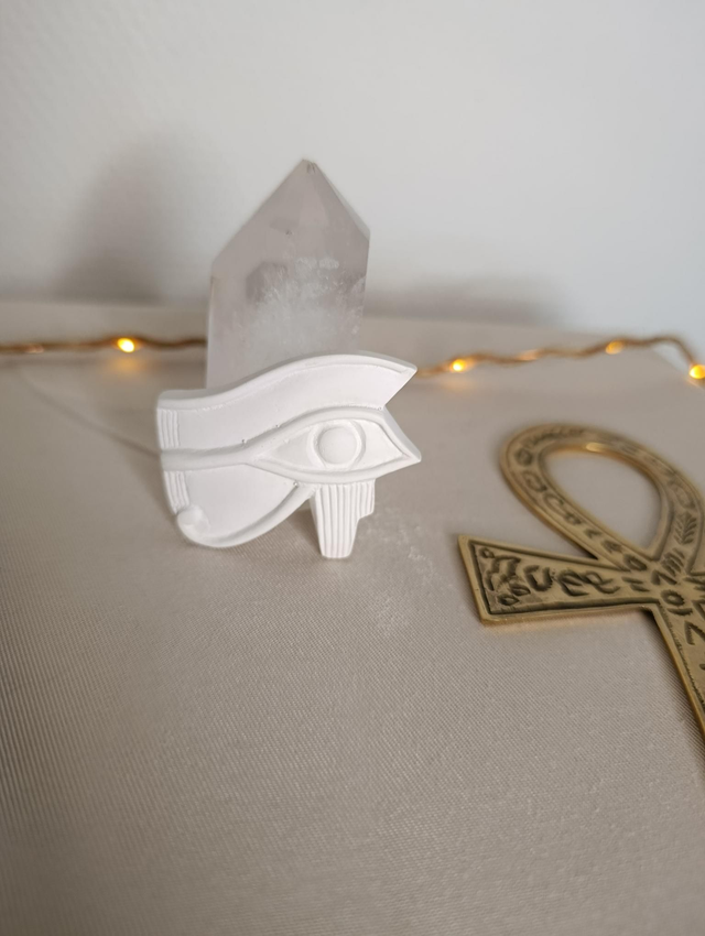 Amulette Oeil d&#039;Horus (Oudjat) blanc