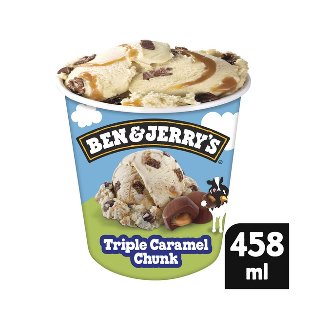 Ben & Jerry's Triple Caramel Chunk Ice Cream 458mL