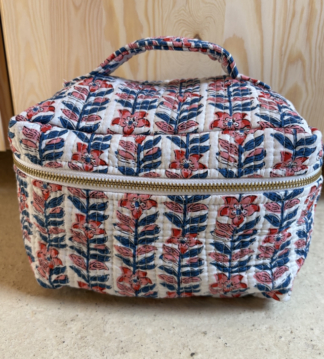 White/Pink/Blue Vanity Bag