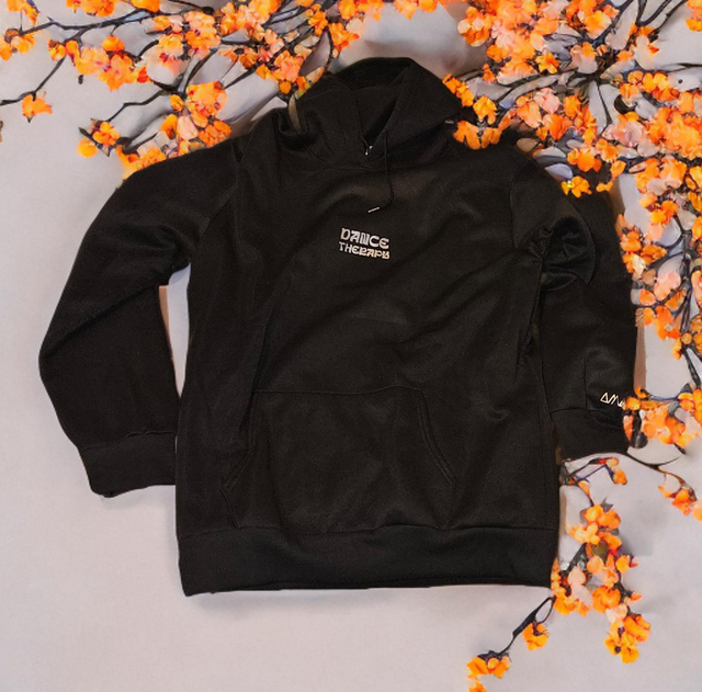 Hoodie Black, Unisex, DANCE THERAPY, XL
