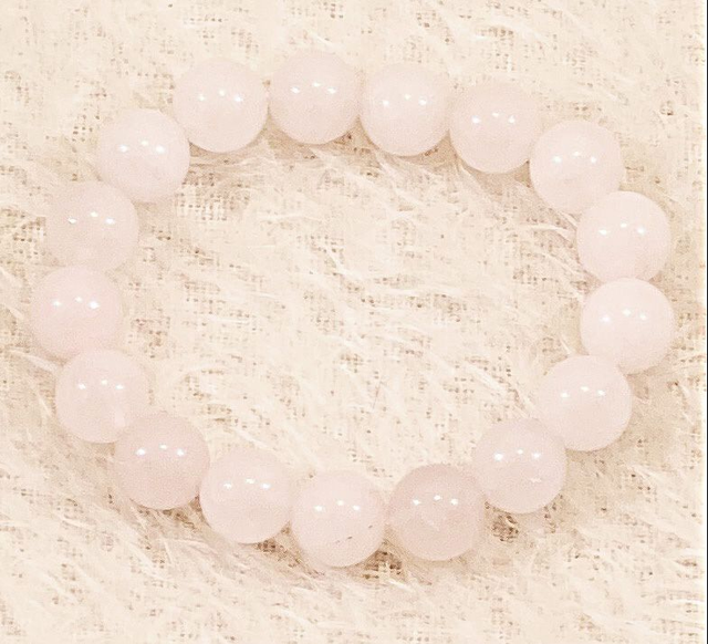 B17 - Bracelet perles en agate rose 