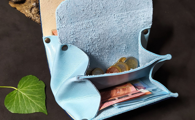 Porte Monnaie Soufflet- Cœur de Lierre