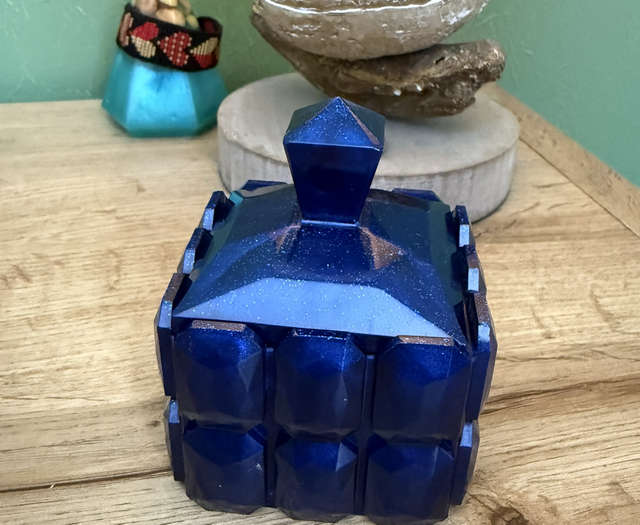 Boîte Bijoux Saphir Pailleté