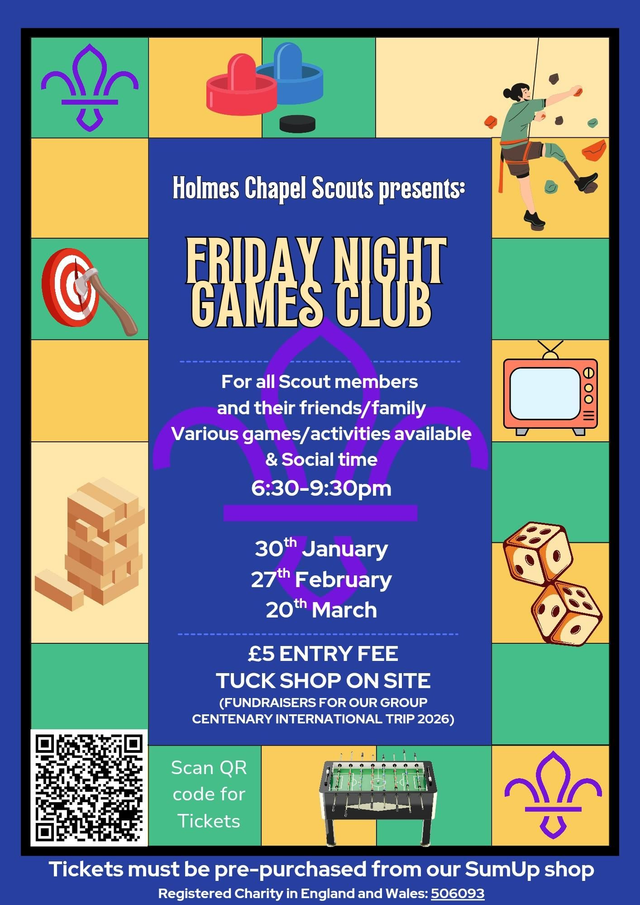 27th Feb Games Night - Admit One