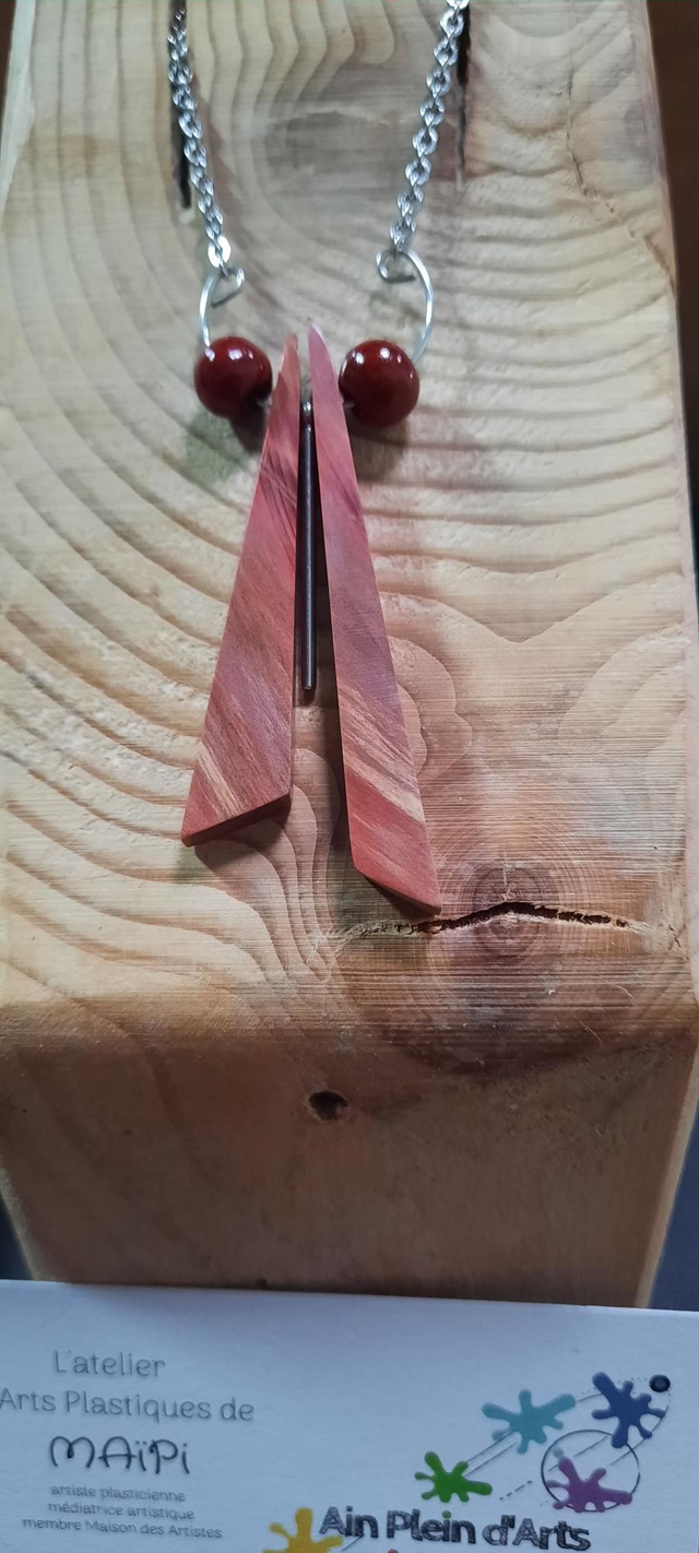 Collier buis stabilise rouge pic