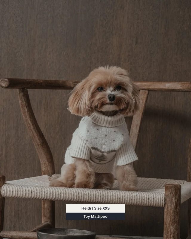 By Teddy Roll Neck Knit - Winter Trees