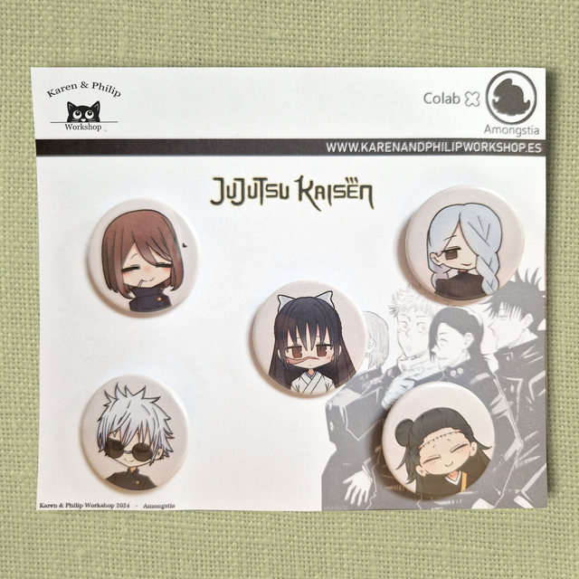 Pack de chapas Jujutsu Kaisen 