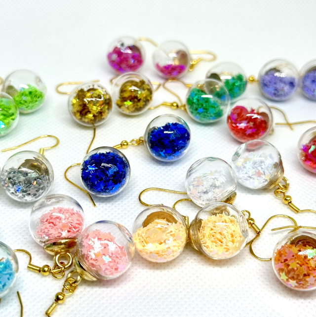 Glass Bauble Earrings 
