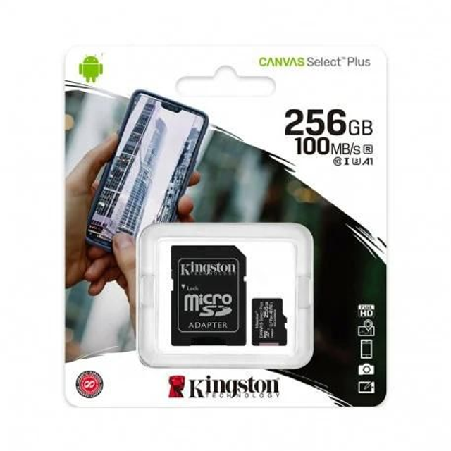 Carte mémoire Micro SD 256Go + adaptateur Kingston